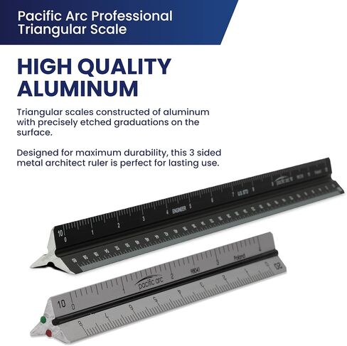 مسطرة مقياس اقتصادي لمهندس قوس المحيط الهادئ، مقسمة على: 1/16 بوصة، 3/32 بوصة، 1/8 بوصة، 3/16 بوصة، 1/4 بوصة، 3/8 بوصة، 1/2 بوصة، 3/4 بوصة، 1 بوصة، 1-1/2 بوصة، 3 بوصة مقياس الدرجات. 12 إنش in Kuwait