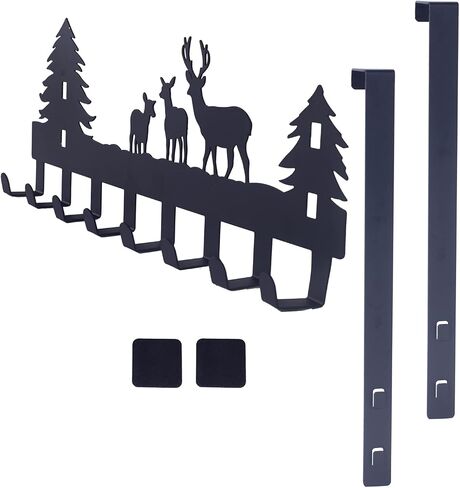 Over The Door Hanger,Over The Door Hook Door for Hanging Back of The Door Hooks Coat, Towel, Bag, Robe (Tree Black) in Saudi Arabia