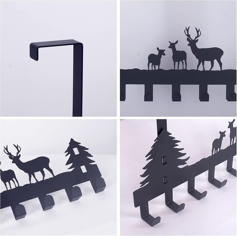 Over The Door Hanger,Over The Door Hook Door for Hanging Back of The Door Hooks Coat, Towel, Bag, Robe (Tree Black) in Saudi Arabia