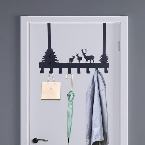 Over The Door Hanger,Over The Door Hook Door for Hanging Back of The Door Hooks Coat, Towel, Bag, Robe (Tree Black) in Saudi Arabia