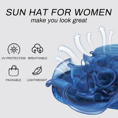 YIDINGCO Women Girl Tea Party Fascinator Hat Church Funeral Cocktail Easter British Organza Veil Dress Hat Cap in Saudi Arabia