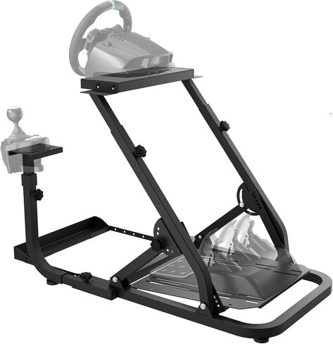 حامل عجلة قيادة السباق GAOMON، حامل عجلة الألعاب مناسب لـ Logitech G920/G25/G29، Thrustmaster T80/T150/T300 مع فتحة عجلة رافعة التروس، قابل للطي (بدون دواسات، فرامل يد، عجلة قيادة) in Saudi Arabia