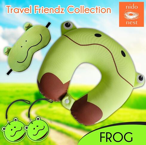 Frog Sleep Mask for Kids - Cute Sleeping Eye Masks, Toddlers,Travel Gear, Naps, Children Birthday Gifts Frog in Saudi Arabia
