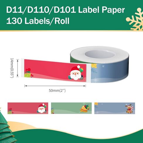 NIIMBOT Thermal Label Maker Paper 0.55"×1.18" Stickers Waterproof Tear-Resistant Self-Adhesive Replacement for D11/D110 Label Printer Office&Home 210 Labels/Roll (Transparent) in Saudi Arabia