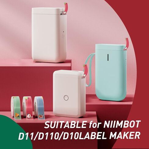 NIIMBOT Thermal Label Maker Paper 0.55"×1.18" Stickers Waterproof Tear-Resistant Self-Adhesive Replacement for D11/D110 Label Printer Office&Home 210 Labels/Roll (Transparent) in Saudi Arabia