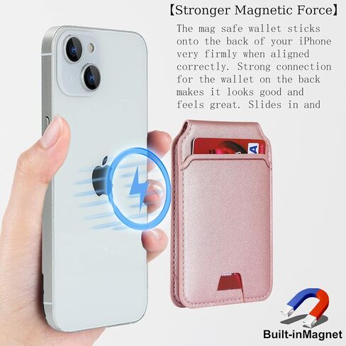 Ｈａｖａｙａ for Magsafe Wallet with Card Holder for iPhone 16/15 / 14/13 12 Series Magnetic Phone Wallet for Men and Women Leather Zipper Wallet with Adjustable Stand-White Leopard Print in Kuwait