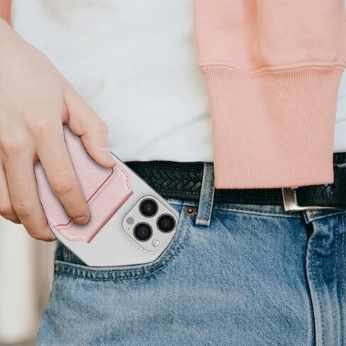 Ｈａｖａｙａ for Magsafe Wallet with Card Holder for iPhone 16/15 / 14/13 12 Series Magnetic Phone Wallet for Men and Women Leather Zipper Wallet with Adjustable Stand-White Leopard Print in Kuwait