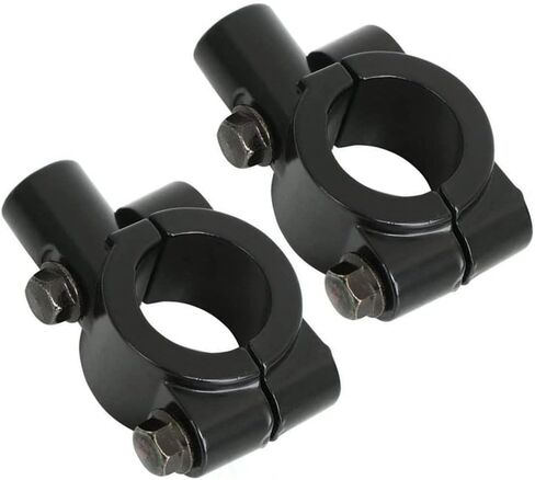 مشبك تثبيت على مرآة الدراجة النارية مقاس 1 بوصة 25 سم مع محولات خيط 10 سم، ومرايا الرؤية الخلفية للمقود - سهلة التركيب وقابلة للتعديل (عبوتان) in Kuwait