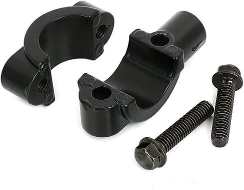 مشبك تثبيت على مرآة الدراجة النارية مقاس 1 بوصة 25 سم مع محولات خيط 10 سم، ومرايا الرؤية الخلفية للمقود - سهلة التركيب وقابلة للتعديل (عبوتان) in Kuwait