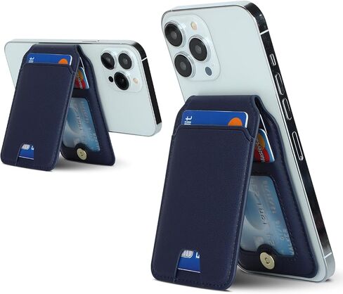 حامل محفظة للبطاقات المغناطيسية مع MagSafe لهاتف iPhone 15 Pro Max/15 Pro/15 Plus/15/14 Pro Max/14 Plus/14 Pro/14/13 Pro Max/13 Pro/13/13 Mini/12/12 Pro/ 12 برو ماكس/12 ميني روز جولد in Kuwait