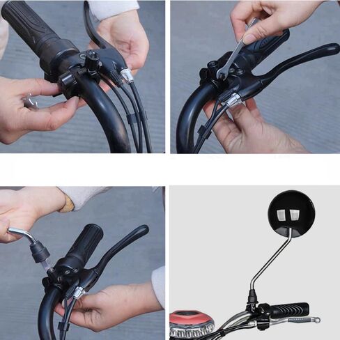 مشبك تثبيت على مرآة الدراجة النارية مقاس 1 بوصة 25 سم مع محولات خيط 10 سم، ومرايا الرؤية الخلفية للمقود - سهلة التركيب وقابلة للتعديل (عبوتان) in Kuwait