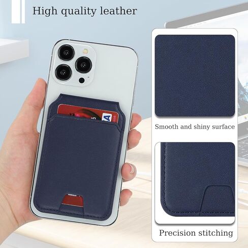 حامل محفظة للبطاقات المغناطيسية مع MagSafe لهاتف iPhone 15 Pro Max/15 Pro/15 Plus/15/14 Pro Max/14 Plus/14 Pro/14/13 Pro Max/13 Pro/13/13 Mini/12/12 Pro/ 12 برو ماكس/12 ميني روز جولد in Kuwait