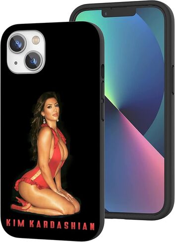 Compatible with iPhone 15 Case, Design Unique Pattern Soft TPU Bumper Slim Protective Case for Men Women Girl Boy(Kim-Socialite-Kardashian-1) in Saudi Arabia