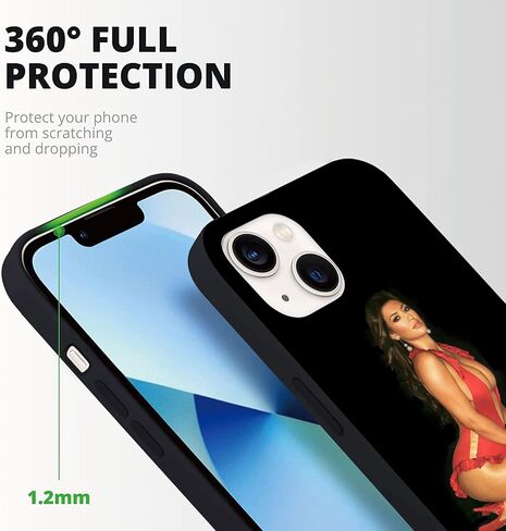 Compatible with iPhone 15 Case, Design Unique Pattern Soft TPU Bumper Slim Protective Case for Men Women Girl Boy(Kim-Socialite-Kardashian-1) in Saudi Arabia