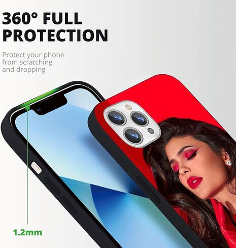 Compatible with iPhone 15 Case, Design Unique Pattern Soft TPU Bumper Slim Protective Case for Men Women Girl Boy(Kim-Socialite-Kardashian-1) in Saudi Arabia