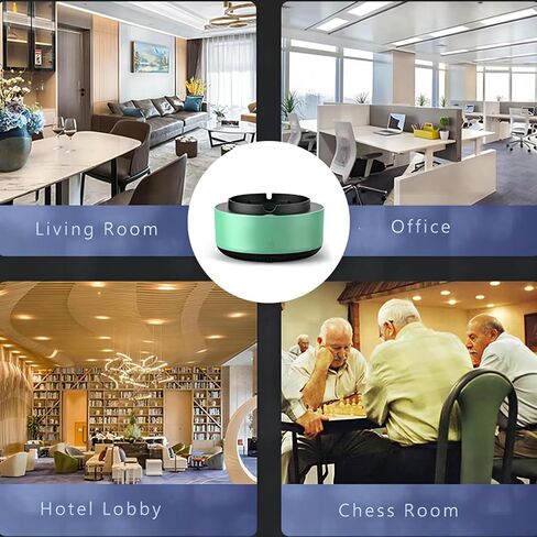 Smokeless Ashtrays for Cigarettes Indoor, 2-in-1 Air Purifier Multifunctional Smokeless Ashtray Home Ashtrays Portable Ash Tray for Home Indoor Office (Green) in Saudi Arabia