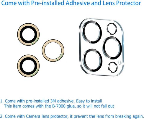 Rear Camera Lens Glass Replacement Kits for iPhone 16 Pro & 16 Pro Max Pre-Installed Adhesive with Installation Manual and Repair Tools in Kuwait