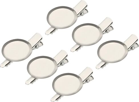 MECCANIXITY Brooch Clasp Clip Pins Disc Base 30mm Blank Round Trays for ID Badges Name Cards Tags DIY Craft, Silver Tone, 20pcs in Saudi Arabia