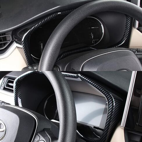 for Toyota RAV4 2023-2019 Gear Shift Knob Cover Carbon Fiber Grain Interior Protective Gear Shift Trim for Toyota Highlander 2023-2020 in Saudi Arabia