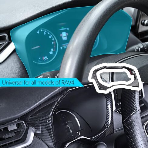for Toyota RAV4 2023-2019 Gear Shift Knob Cover Carbon Fiber Grain Interior Protective Gear Shift Trim for Toyota Highlander 2023-2020 in Saudi Arabia