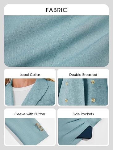 Cicy Bell Womens 2 Piece Outfit Blazer Shorts Set Long Sleeve Double Breasted Business Suit Jackets with Short Pants in Saudi Arabia