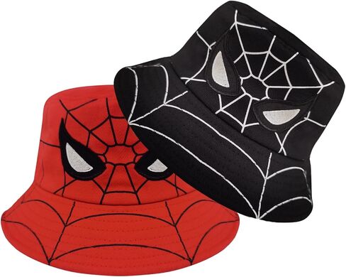 عبوة من 2 قبعة صغيرة للأطفال الصغار للشاطئ من الشمس للأولاد والبنات من عمر 2 إلى 5 سنوات باللونين الأحمر والأسود in Kuwait