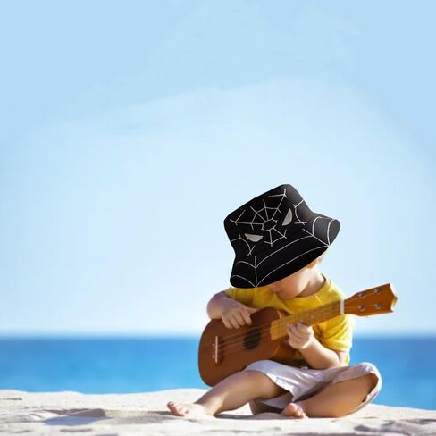 عبوة من 2 قبعة صغيرة للأطفال الصغار للشاطئ من الشمس للأولاد والبنات من عمر 2 إلى 5 سنوات باللونين الأحمر والأسود in Kuwait