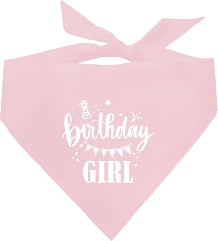 Birthday Girl Dog Bandana, Apricot Pink Dog Bandana, Funny Cute Dog Bandana, Pet Dog Triangle Scarf, Pet Dog Scarf Accessories, Gift for Dog Lover, Dog Bandana for Small Medium Large Dogs (D33) in Saudi Arabia