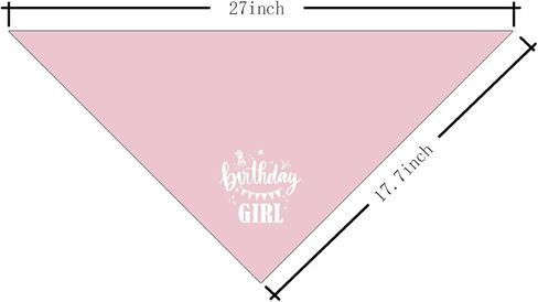 Birthday Girl Dog Bandana, Apricot Pink Dog Bandana, Funny Cute Dog Bandana, Pet Dog Triangle Scarf, Pet Dog Scarf Accessories, Gift for Dog Lover, Dog Bandana for Small Medium Large Dogs (D33) in Saudi Arabia