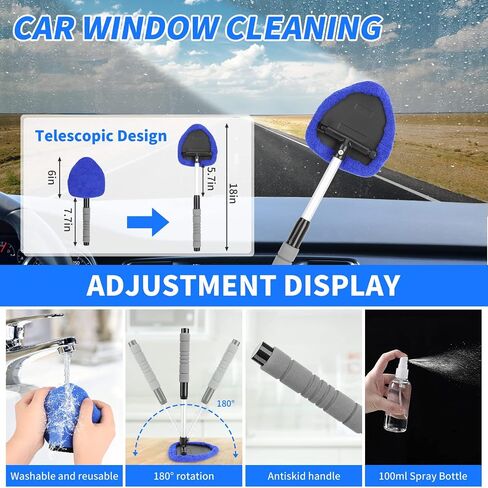 17Pcs Car Interior Detailing Kit, Cleaning Kit with High Power Handheld Vacuum, Brush Set, Windshield Tool, Gel, Microfiber Towels, Complete Care in Saudi Arabia