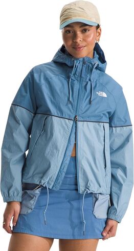THE NORTH FACE Women's Novelty Antora Rain Hoodie, Indigo Stone/Steel Blue, Medium in Saudi Arabia