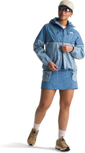 THE NORTH FACE Women's Novelty Antora Rain Hoodie, Indigo Stone/Steel Blue, Medium in Saudi Arabia