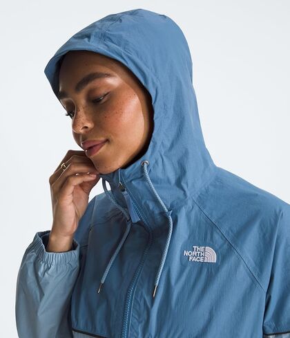 THE NORTH FACE Women's Novelty Antora Rain Hoodie, Indigo Stone/Steel Blue, Medium in Saudi Arabia