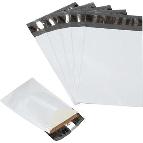 5 × 7 بولي ميلر (100-PACK) تغليف بلاستيكي من البولي إيثيلين المقاوم للماء، مغلفات شحن، مغلفات ذاتية الغلق، أكياس بريد للملابس، ملابس للشركات الصغيرة (100، 5 × 7) in Kuwait