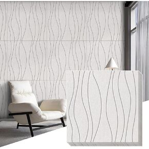 6 PCS Acoustic Panels, 23.6x23.6'' Self-Adhesive Soundproof Wall Panels,Water Waves Acoustical Wall Panels, Peel and Stick Wall Panel Decorative Acoustic Wall Panels for Recording and Home Studio in Saudi Arabia