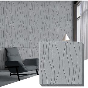 6 قطع من الألواح الصوتية، لوحات جدارية عازلة للصوت ذاتية اللصق مقاس 23.6 × 23.6 بوصة، لوحات جدارية صوتية لموجات المياه، لوحات جدارية زخرفية قابلة للتقشير واللصق للتسجيل والاستوديو المنزلي in Kuwait