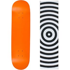 لوح التزلج Moose Skateboard Deck Pro 7 طبقات من خشب القيقب الكندي النيون البرتقالي مع شريط الإمساك in Kuwait