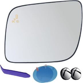 استبدال زجاج المرآة الجانبية للسائق EAP متوافق مع Ford Explorer 2011-2019، مُسخن مع اكتشاف النقاط العمياء، بدون تعتيم تلقائي، GB5Z-17K707-A، GB5Z17K707A in Kuwait