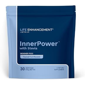 Life Enhancement InnerPower with Stevia |Amino Acids, B Vitamins, Choline, Folate, Minerals, and More | 30 Servings in Kuwait
