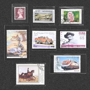 أكياس حماية الطوابع MSJ OPP 8 نماذج، كل منها 100 قطعة، إجمالي 800 قطعة، تخزين الطوابع الشفافة ومستلزمات جمع الطوابع in Kuwait