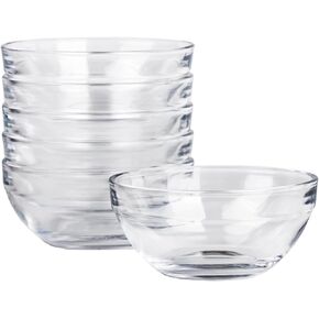 وعاء زجاجي شفاف سعة 1.5 أونصة، طبق تحضير صغير للملح والتوابل، آمن للاستخدام في غسالة الأطباق والميكروويف، قابل للتكديس، مجموعة من 6 قطع in Kuwait