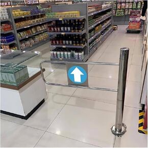 بوابة أرجوحة آمنة من الفولاذ المقاوم للصدأ محملة بنابض | ممر متين 60 × 100 سم وباب للمشاة للحدائق ومحلات السوبر ماركت والمطاعم | حل الوصول الأيسر الآمن in Kuwait