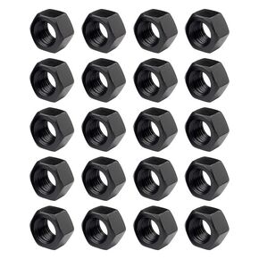 20Pcs Hex Nut Black High-Carbon Steel, M3.5/M4/M5/M6/M8/M10/M12 Hardware Nuts Replacement Accessories Fasteners in Kuwait
