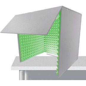 Portable Vocal Booths, Isolation Booths, Recording Studios, Desktop Acoustic Enclosures, Homemade Studio Equipment, Microphone Isolation Acoustic Enclosures for Studio Desks,Green in Kuwait