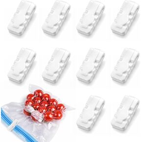 10 Pack Vacuum Storage Bags Sealing Clip,Vacuum Bag Clips Reusable Zipper Labor Saver Sliding Grip Seal Grip for Clothes Space Saver Sealer Bag Food Storage Bags in Kuwait