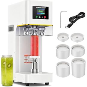 Commercial Can Sealer Machine, Fully Automatic Soda Can Sealer Machine for Drinks with 360° Seam Sealing & Auto Lifting System, Heavy-Duty Steel Can Sealing Machine for Aluminum & Plastic Cans, White in Kuwait