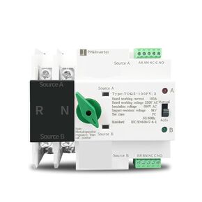 مرحلة واحدة Din Rail ATS لمفاتيح تحديد النقل التلقائي للطاقة الكهروضوئية والعاكس المزدوج بدون انقطاع 2P 63A 100A 125A(125A) in Kuwait