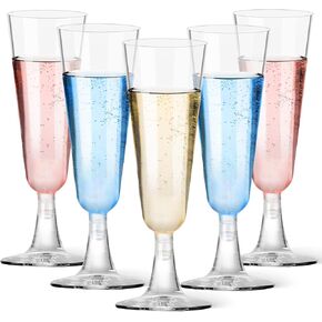 Plastic Champagne Flutes 40 Pack, 5.5 Oz Clear Disposable Plastic Champagne Glasses, Wine Glasses Cups for Wedding Celebration Birthday Party Valentines Wine Tasting New Years Eve Party Supplies in Kuwait