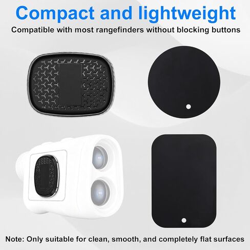Magnetic Golf Rangefinder Holder with Adhesive, Strong Magnet Rangefinder Mount with 2 Washers Secure Range Finder Strap for Golf Cart Accessories (Black) in Saudi Arabia