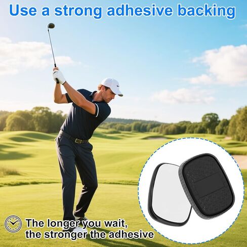 Magnetic Golf Rangefinder Holder with Adhesive, Strong Magnet Rangefinder Mount with 2 Washers Secure Range Finder Strap for Golf Cart Accessories (Black) in Saudi Arabia